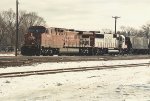 Grain train rolls west through the crossovers